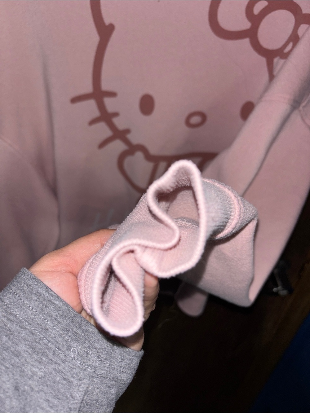 Hello Kitty Light Pink Crewneck with Brown Graphic - Picture 5 of 13